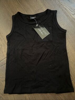 Little Bipsy Kids Black Ribbed Tank Top